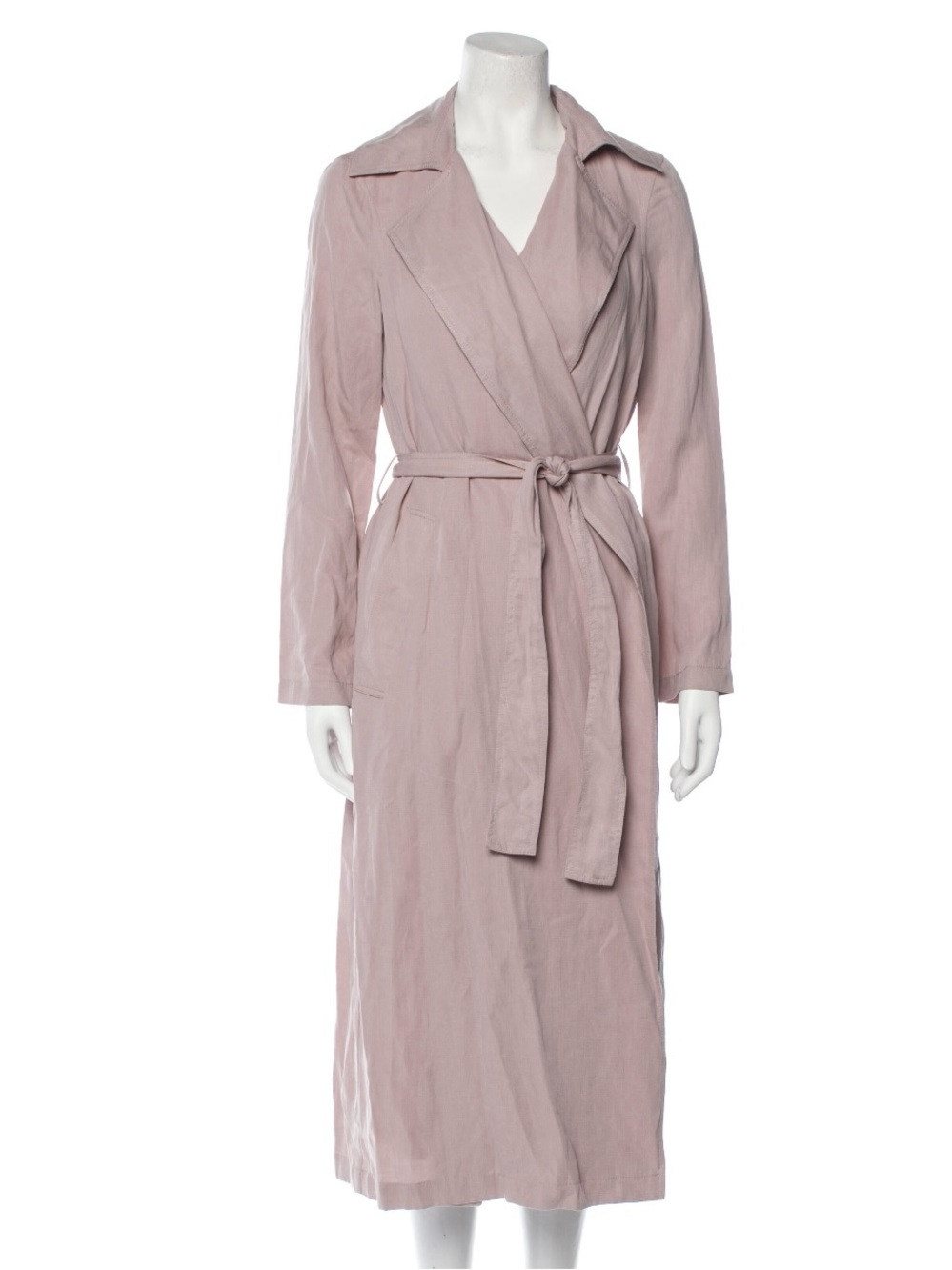 NWT ULLA JOHNSON Women's Lightweight TRENCH COAT Long Sleeve LAVENDER Size SMALL